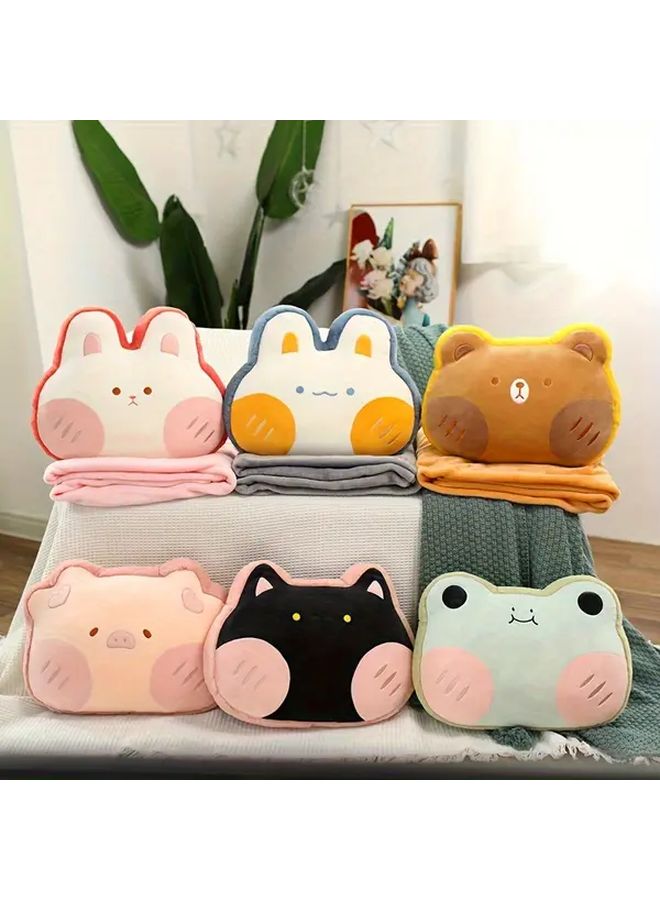 Red Bean Paste Pig Anime Character Pillow Soft Plush Cushion With Expressive Eyes Multi Color - Image 2